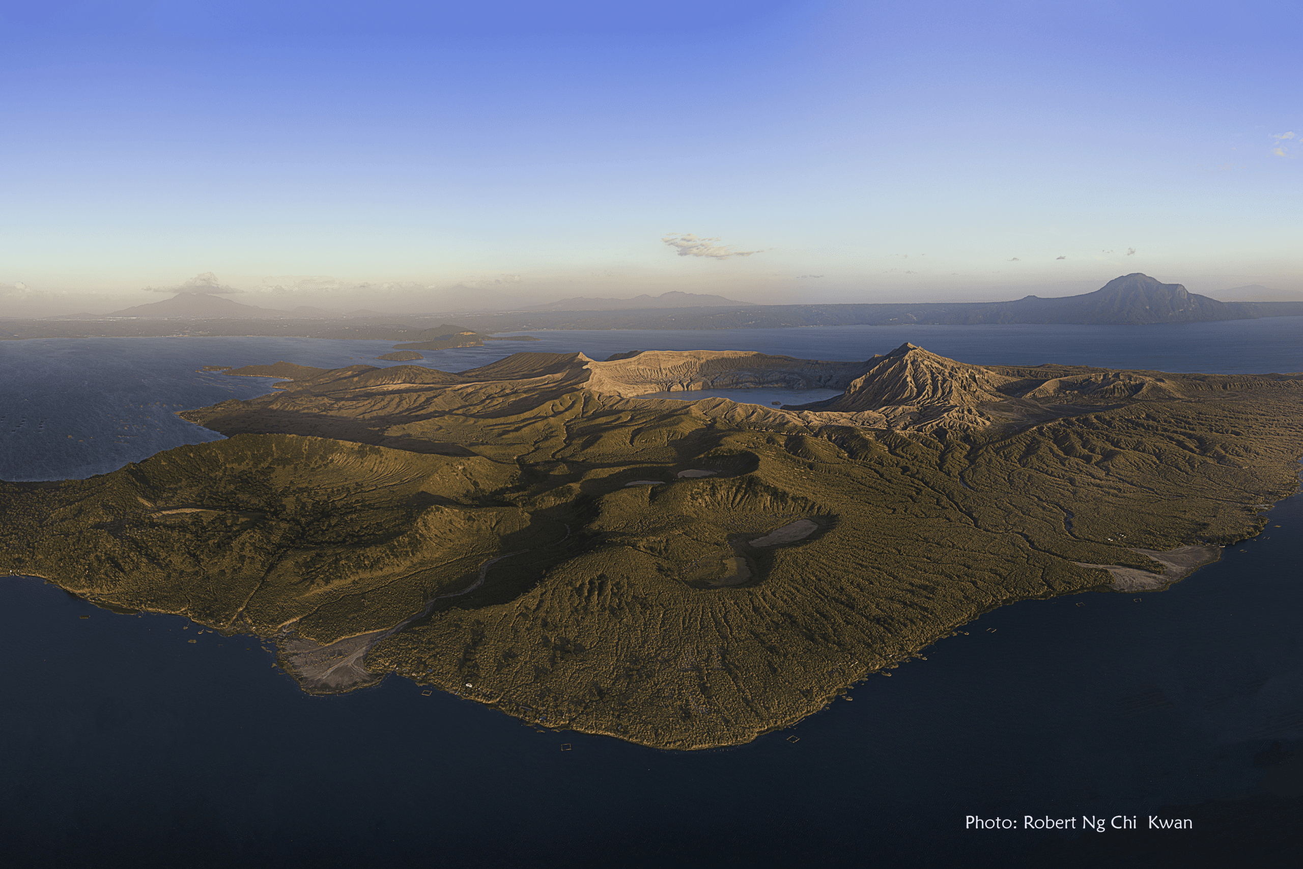 Taal Volcano Aerial Panoramic View